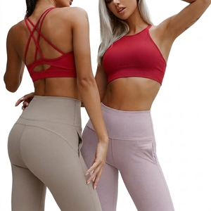 Sujetador Deportivo de Cuello Alto para Mujer, Acolchado, para Fitness, Yoga, Gimnasio, Top Corto, Logotipo Personalizado, Marca Privada, Ropa Deportiva al por Mayor - Product Image 4