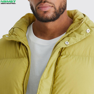 Premium Polished Finish Fabric Puffer Jacket Men Wet Look Bubble Coat Warm Thick <b>Quilted</b> Streetwear Parka - Product Image 6