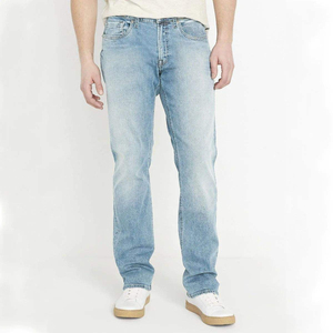Wholesale Custom <b>Mens</b> Straight Leg 100 Cotton Denim <b>Jeans</b> Classic Fit Dark Wash <b>Work</b> Trousers - Product Image 1