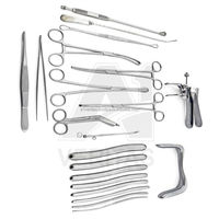A-1 VERITAS Ensemble d'instruments manuels D&C 21 pièces en acier inoxydable réutilisable pour usage hospitalier, examen gynécologique, curettage chirurgical
