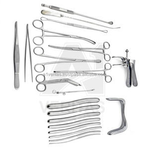 A-1 VERITAS Ensemble d'instruments manuels D&C 21 pièces en acier inoxydable réutilisable pour usage hospitalier, examen gynécologique, curettage chirurgical - Product Image 4