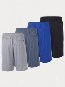 Shorts de course et de basketball pour hommes, sur mesure, formels, à séchage rapide, infroissables, 100% polyester, taille mi-haute, imprimés, respirants et amples - Product Image 2