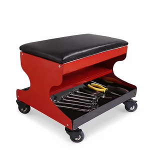 Garage Rolling Mechanic Creeper Padded Seat, Workshop Repair <b>Stool</b> with Dual Tool Storage and Swivel Casters GAPGAR021 - Product Image 2