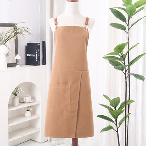 Adjustable Reusable Unisex Personalized Waterproof Canvas Light Green <b>Waist</b> Work <b>Apron</b> with Pu Leather Trap - Product Image 3
