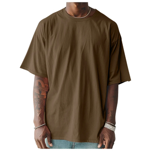 เสื้อยืดโอเวอร์ไซส์คุณภาพสูงสำหรับผู้ชาย สกรีนโลโก้ได้ ผ้าฝ้าย 100% เรียบ น้ำหนักเบา ทรงยาว ดีไซน์พรีเมียมใหม่ ไซส์ใหญ่พิเศษ - Product Image 2