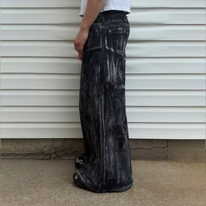 DCY Manufacturers for Customs Clothes <b>Embroidered</b> Pocket <b>Jeans</b>,Custom Streetwear <b>Jeans</b>,Black Denim <b>Jeans</b> Men Baggy - Product Image 3
