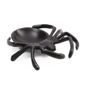 Bol de service en métal noir mat en forme de mains et de pieds de squelette pour Halloween, plat à bonbons, centre de table gothique pour fête - Product Image 6