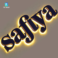Letras de Canal LED con Efecto Halo Regulable, Letrero Acrílico Retroiluminado para Restaurante, Bar, Hotel, Logotipo Luminoso, Letrero con Nombre Comercial Iluminado