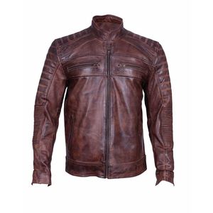 Chaqueta de Invierno para Hombre de Cuero de Alta Calidad, Cuello Alto, Corte Ajustado, Estilo Casual para Motocicleta, Mangas Largas, Material Premium - Product Image 3