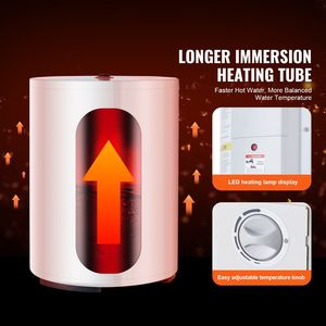 Scaldabagno Elettrico Senza Serbatoio da 10 Galloni con Display LED da 1.6Kw, Controllo a Manopola, Protezione IPX4 - Product Image 3