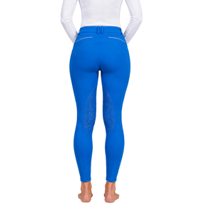 Sky Blue Women Equestrian Riding Tights High Waist <b>Stretch</b> Leggings Silicone Full <b>Seat</b> Grip Horse Riding Pants Competition - Product Image 2