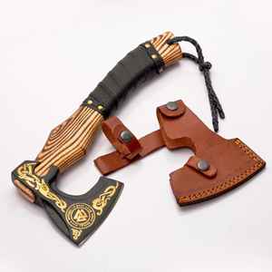 Hacha Vikinga Forjada a Mano de Alta Calidad, Regalo Perfecto para Padres y Padrinos de Boda, Regalo Premium Hecho a Mano con Empuñadura Decorada - Product Image 3