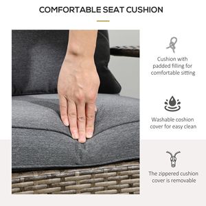 Sedia Adirondack da Esterno per Tutte le Stagioni con Schienale Alto Curvo, in Vimini e Rattan, per Patio ed Eventi, Comoda e Morbida, Ideale per Bracieri - Product Image 5