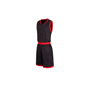 Conjunto de Camiseta de Baloncesto Negra y Roja, Transpirable, de Secado Rápido, Talla Grande, Poliéster, Ropa Deportiva para Todas las Temporadas - Product Image 4