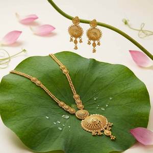 ชุดสร้อยคอยาวแบบดั้งเดิมสไตล์ดูไบ ชุบทองไมครอน 14K18K24K สำหรับเจ้าสาวชาวตุรกี ขายส่ง ชุดเครื่องประดับแฟชั่น โอโร จอยเอเรีย - Product Image 2