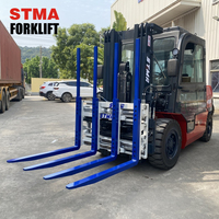 Meilleure vente STMA petit chariot élévateur à moteur diesel 5TON avec accessoire de palette simple/double et cabine Montacargas