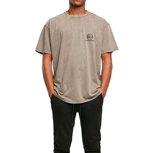 เสื้อยืดพิมพ์ลายทรงหลวมคุณภาพสูง ผลิตในปากีสถาน ราคาส่งถูก 100% ผ้าฝ้าย ซักย้อมสีแบบแอซิดวอช สำหรับผู้ชาย - Product Image 6