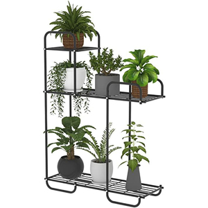 Modern 4 Tier Metal Plant Stand Indoor Outdoor Multi-Layer Flower <b>Pot</b> <b>Holder</b> Heavy Duty Proof Iron Rack For Balcony Living Room - Product Image 1