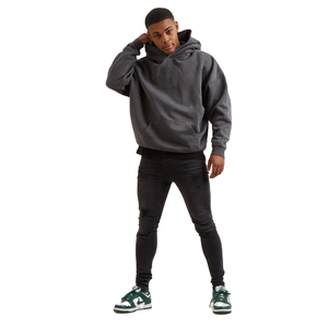 Sudaderas con Capucha Lisas al por Mayor para Hombre, Estilo Urbano, con Logotipo Personalizado, de Algodón Grueso, Oversize, con Hombros Caídos - Product Image 2
