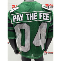 Camiseta de fútbol retro personalizada, camiseta recortada, Camiseta deportiva de gran tamaño para entrenamiento de equipos, camiseta de malla americana a la moda, camiseta de fútbol
