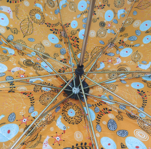 Paraguas Plegable de 2 Secciones con Estampado Amarillo, Compacto y Ligero, para Viajes, para Hombres y Mujeres, con un Diseño Elegante - Product Image 5