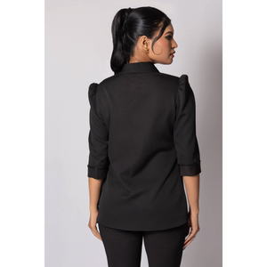 Camisa Negra Flavia para Mujer, Estilo Casual, Ligera, Corte Elegante, Ideal para Oficina - Product Image 4