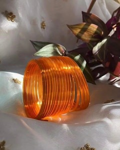 Premium Trendy Gelly Bangles Pearl Emerald Cut Bangles for Women's Wedding at Wholesale Price - Product Image 1