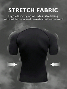 Nuevo Conjunto Deportivo Transpirable de Secado Rápido, Camiseta Ajustada de Manga Corta + Pantalones Cortos de Doble Capa para Verano - Product Image 5