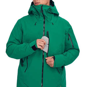 Obeermeyer Custom Men <b>Green</b> Waterproof <b>Ski</b> <b>Jacket</b> Obeermeyer Hooded Winter Thermal Snowboard Coat Outdoor Sports - Product Image 4