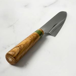 Couteau de Chef Artisanal en Acier Inoxydable de 13 pouces avec Manche en Bois d'Olivier – Fournisseur de Qualité Supérieure - Product Image 4