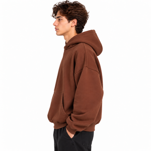 Sudadera con Capucha Extra Grande Personalizada para Hombre, Sudadera Unisex con Bolsillo Tipo Canguro para Proveedores de Ropa al por Mayor - Product Image 3