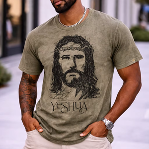 T-shirt pour homme de bonne qualité, délavé à l'acide, col rond, manches courtes, style streetwear hip-hop, logo personnalisé, coupe classique, polyester/coton - Product Image 1