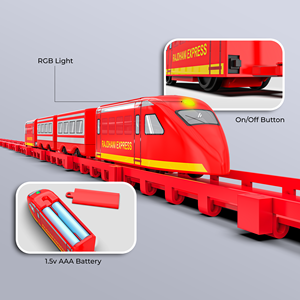 Juego de Juguetes de Plástico ABS Mirana Rajdhani Express Bullet Train para Niños de 0 a 4 Años con Múltiples Vías de Tren AAA - Product Image 2