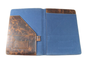 Soft & Supple Brown Genuine Buffalo Leather Being Handmade From 100% Natural Leather Our Documets <b>Holder</b> Can Vary Look And Shade - Product Image 3