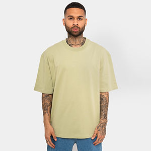 Camiseta Oversize Personalizada para Hombre, Estilo Urbano, 100% Algodón Grueso, Tallas Grandes, Ligera - Product Image 1