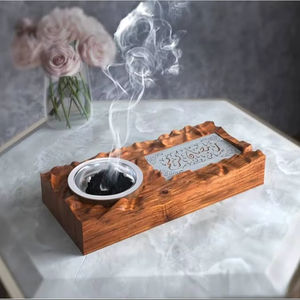 Juego de Bandejas para Incienso de Madera Árabe con Grabado CNC, Diseño Único, Quemador de Incienso Bakhoor, Quemador de Incienso de Moda a Precio Económico - Product Image 1