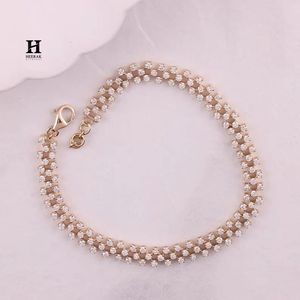 Bracelet élégant à plusieurs brins, bracelet à pierres CZ rondes interconnectées, bijoux plaqués or rose de qualité supérieure - Product Image 3