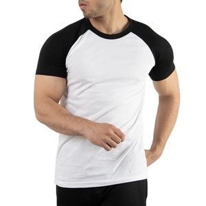 <b>Men</b> Raglan T Shirt Contrast Sleeve Crew Neck Sports Body Shape <b>Stretch</b> Adjustable Gym t Shirt For resistance Training - Product Image 5
