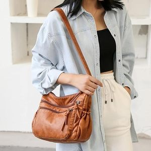 ZOLO <b>LEATHERS</b> <b>Leather</b> Sling <b>Bag</b> with Tassel Zipper Closure Durable Design Large Size Messenger <b>Bag</b> for Daily Use All Seasons - Product Image 1