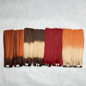 Cheveux vietnamiens bruts, lisses comme des baguettes, trame de cheveux 100% humains, noir naturel, soyeux et raides, double épaisseur, pointes épaisses et volumineuses - Product Image 3