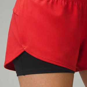 Shorts Deportivos de 2 Capas para Mujer, Ligeros, de Color Sólido, Antiencogimiento, Costuras Reforzadas, 2 en 1 - Product Image 5