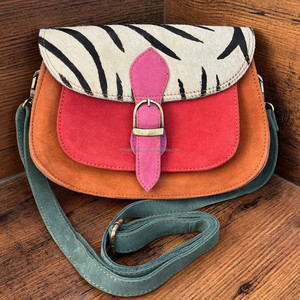 กระเป๋าถือหนังกลับพิมพ์ลายสัตว์มาใหม่กระเป๋าเงินหลากสีสำหรับผู้หญิงกระเป๋าสะพายไหล่ใช้ได้หลายสไตล์ - Product Image 2