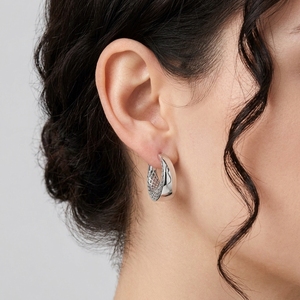 Pendientes de aro bohemios para mujer, joyería artesanal chapada en plata de ley 925, regalos para aniversario, ocasiones especiales, ligeros - Product Image 2