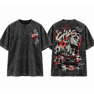 เสื้อยืดโอเวอร์ไซส์พรีเมียม ผ้าซักแล้ว ระบายอากาศได้ดี แห้งเร็ว ไซส์พลัส พิมพ์ลาย DTG ยูนิเซ็กส์ สไตล์วินเทจ สตรีทแวร์ ลำลอง แขนสั้น สำหรับผู้ชาย - Product Image 4