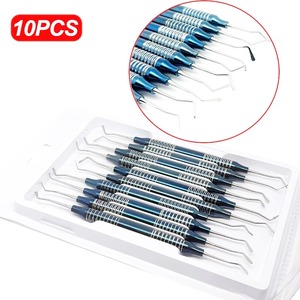 Juego de 10 Espátulas Dentales para Relleno de Composite, con Mango Azul Antideslizante, Kit de Instrumentos Manuales para Colocación de Resina - Product Image 1