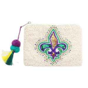 Monedero de cuentas bordado estilo Mardi Gras, hecho a mano en India, para mujeres y niñas, con etiquetas y tarjetas - Product Image 2