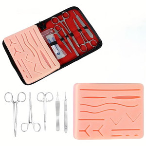 Kit de Herramientas de Sutura Médica para Prácticas de Disección, Estuche de Instrumentos Quirúrgicos, Almohadilla de Silicona Duradera para Prácticas de Sutura de Piel - Product Image 5