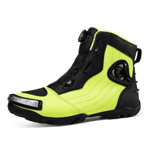Nouvelles Bottes de Course Moto Montantes en Caoutchouc Respirantes à Lacets pour Hommes, Taille Plus, Rehaussantes, Collection 2026 - Product Image 1