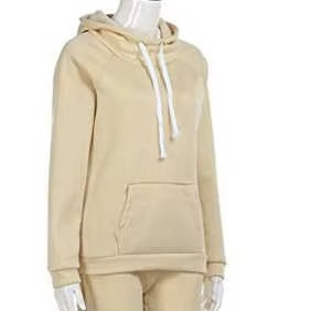 Conjunto Deportivo Informal con Capucha para Hombre, Sudadera de Manga Larga de Color Sólido y Pantalones Jogger Largos, Conjunto de 2 Piezas - Product Image 3