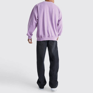 Sweat-shirt délavé pour homme, nouveau design, pour usage extérieur, couleur unie, hiver, décontracté, 100% coton, respirant, écologique, vente en gros - Product Image 5